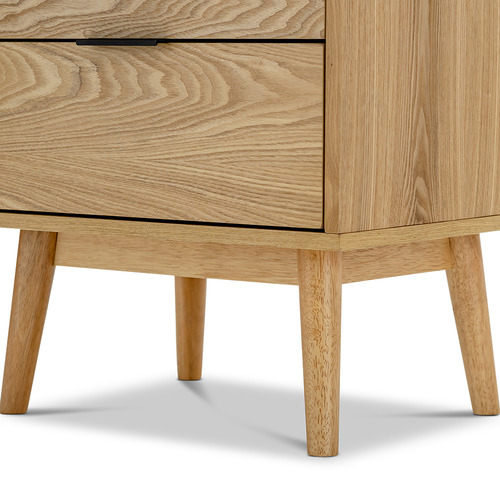 Natural Balbina 2 Drawer Bedside Table