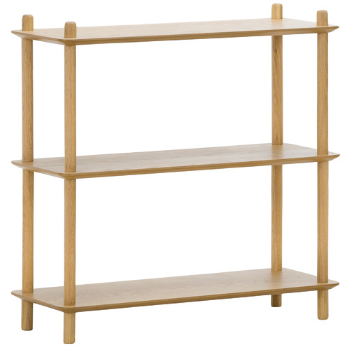 Natural Harper 3 Tier Wooden Bookshelf