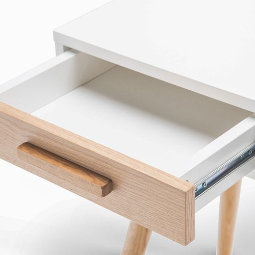 Natural & White Myst 2 Drawer Desk