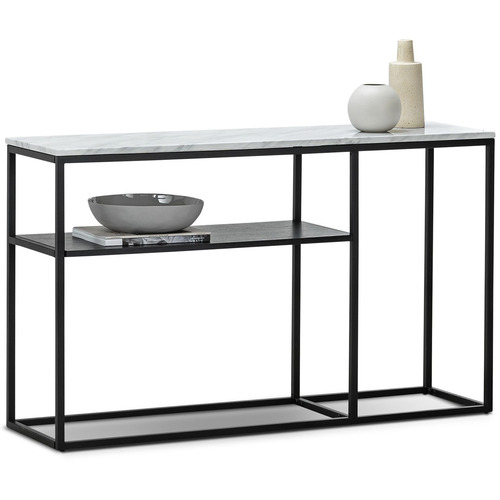 130cm Franceso Cultured Marble-Top Console Table