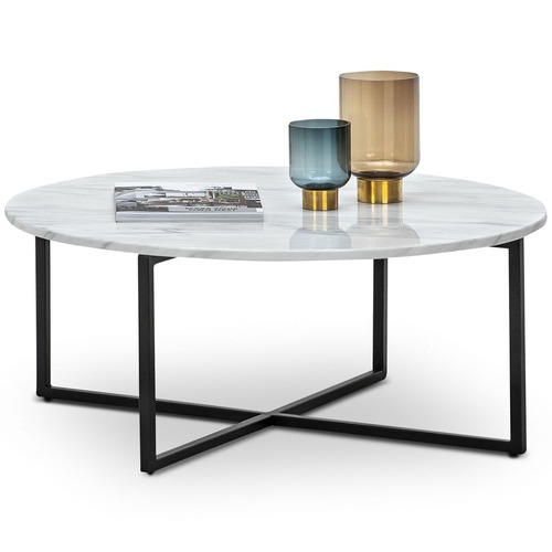 Gold Polished Luxe Milan Marble Coffee Table