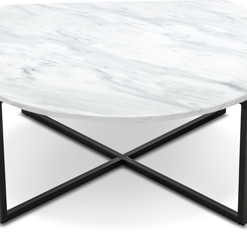 Gold Polished Luxe Milan Marble Coffee Table