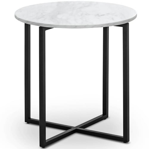Gold Luxe Ellie Marble Top Side Table