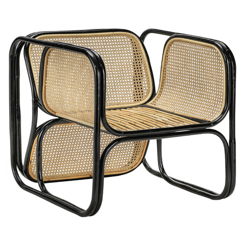 Jan Bocan Replica Woven Rattan & Cane Armchair Temple & ster