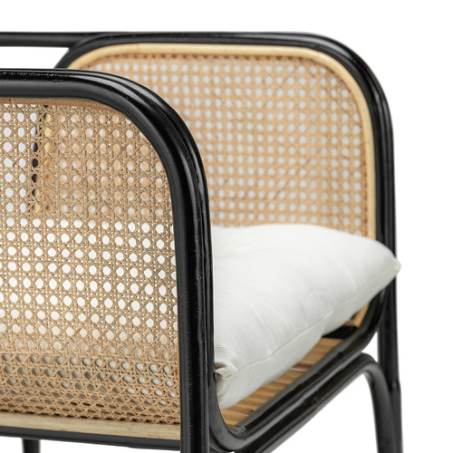 Jan Bocan Replica Woven Rattan & Cane Armchair Temple & ster