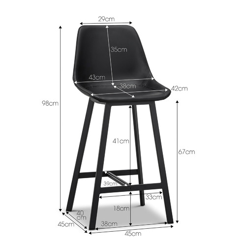 67cm Hanns Faux Leather Barstools