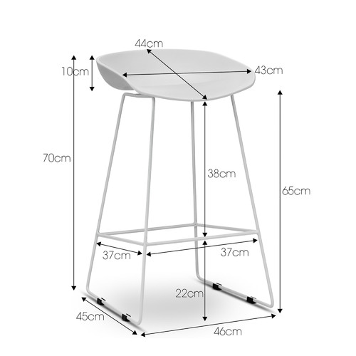 65cm Sled Replica Barstools