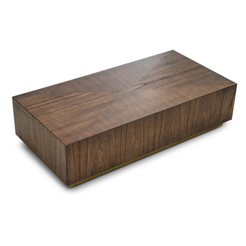 walnut block coffee table