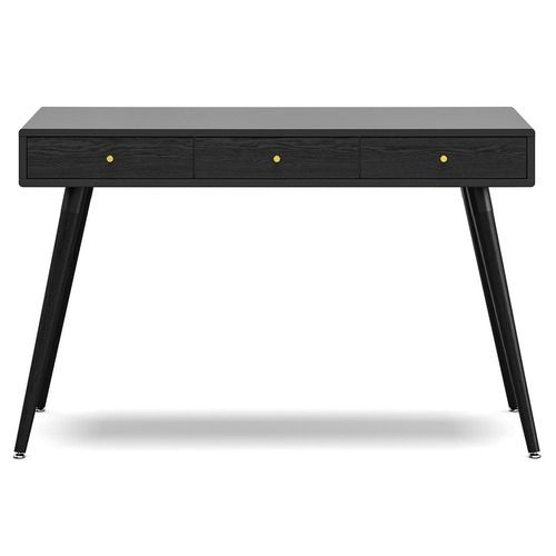 Black Einar Oak Wood Study Desk