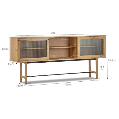 Arae Oak Wood Sideboard
