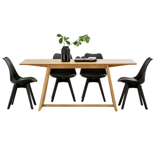 Continental Designs Manhattan Dining Table & Eames Replica Padded ...