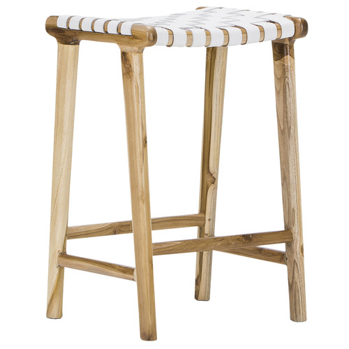 Teak Counter Stool Temple Webster, Leather Weave Bar Stools
