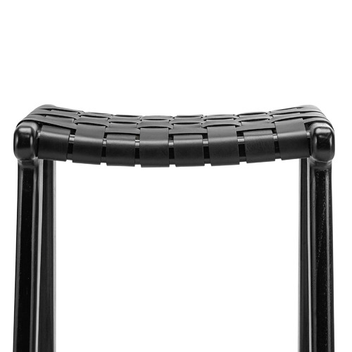 66cm Cassie Leather & Teak Counter Stool