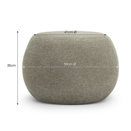 Light Grey Phoebe Cushion Ottoman