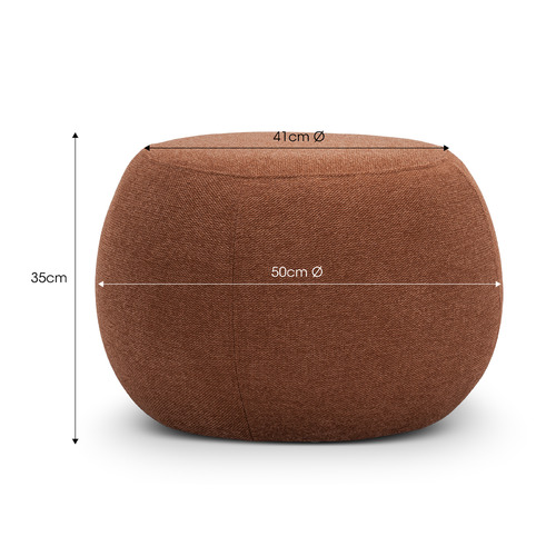 Light Grey Phoebe Cushion Ottoman
