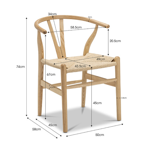 Hans Wegner Replica Wishbone Dining Chairs