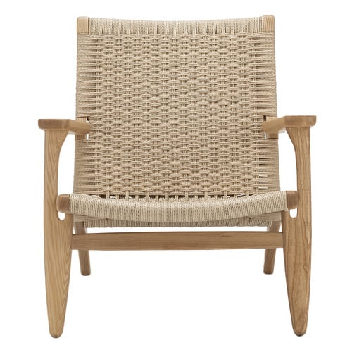Rita Ash Wood Oak & Rattan Lounge Chair