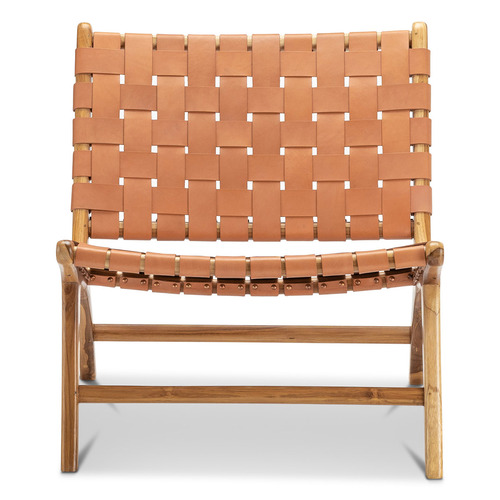 leather basket weave chair