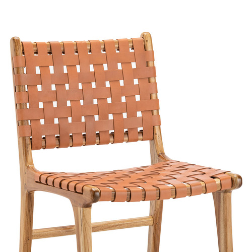 maland woven leather dining chair