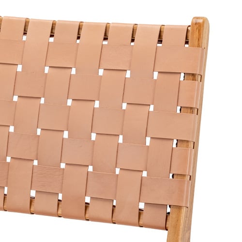 Casey Woven Cowhide Leather Lounge Chair