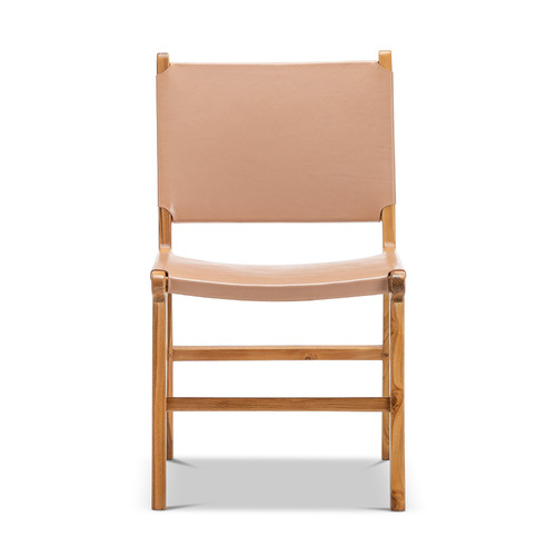 Casey Flat Cowhide Leather Dining Chairs