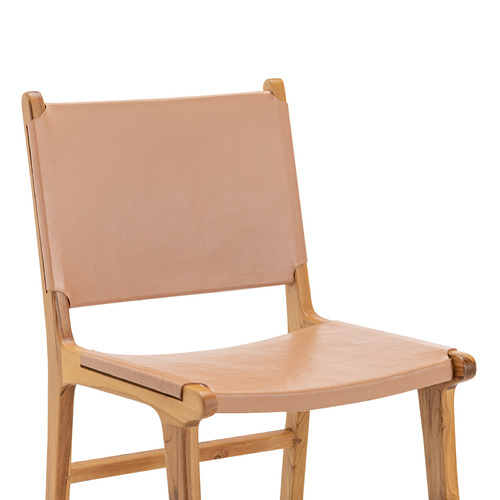 Casey Flat Cowhide Leather Dining Chairs