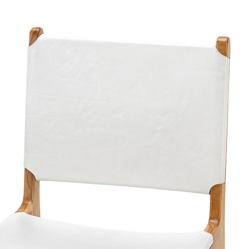 Casey Flat Cowhide Leather Dining Chairs