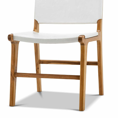 Casey Flat Cowhide Leather Dining Chairs