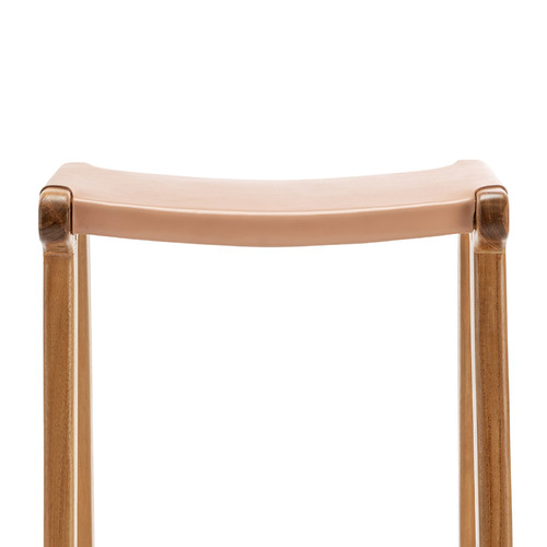 66cm Casey Flat Cowhide Leather Barstool