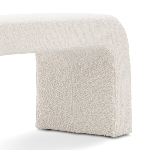 Cream Harper 120cm Boucle Bench