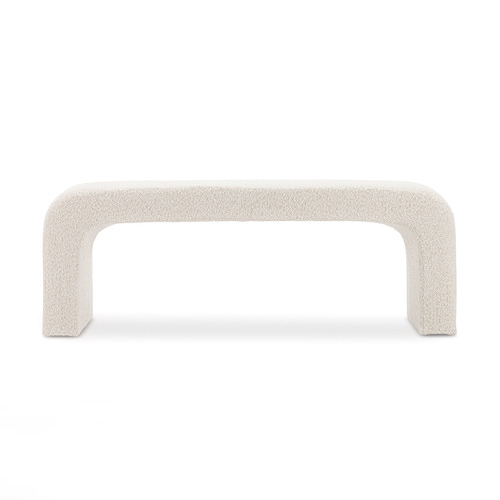 Cream Harper 120cm Boucle Bench