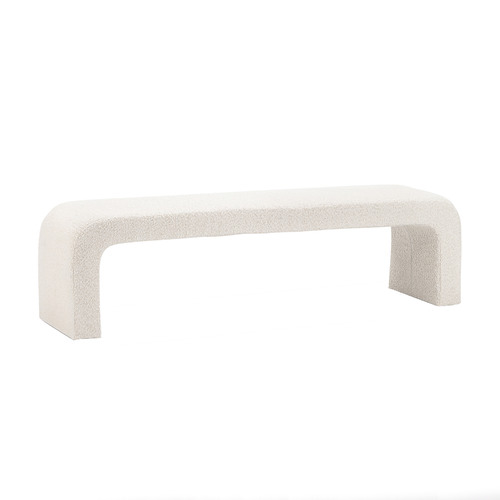 Cream Harper 160cm Boucle Bench