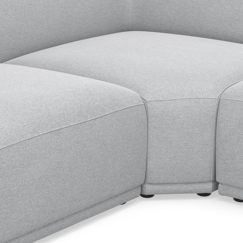 Tilly 4 Seater Upholstered Modular Sofa with Ottoman
