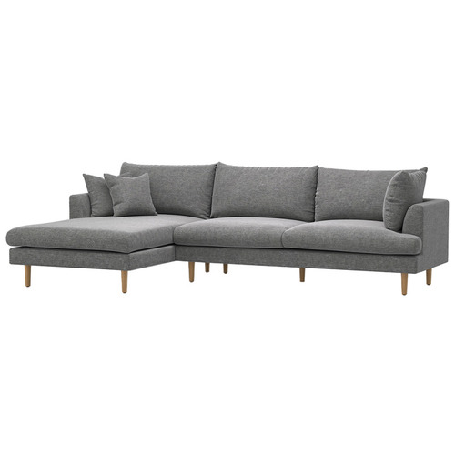 Anthracite Charcoal Avondale 3.5 Seater Sofa with Chaise | Temple & Webster