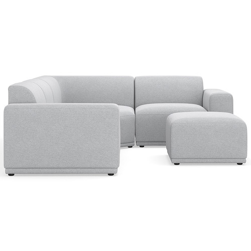 Tilly 4 Seater Upholstered Modular Sofa with Ottoman