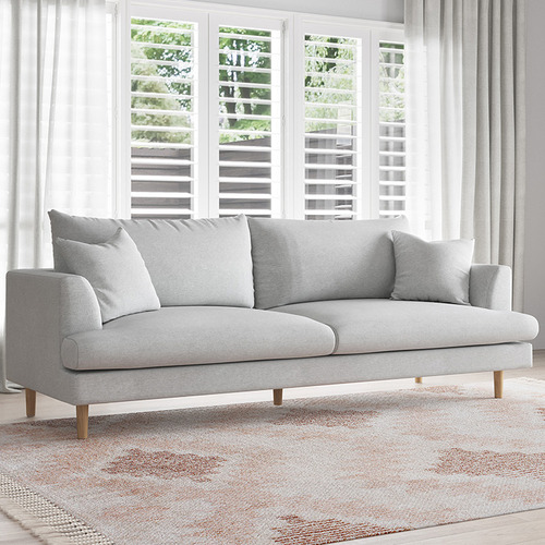 white upholstered living room set