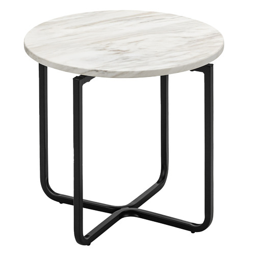 Orly Ivory Marble Side Table