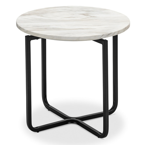 Orly Ivory Marble Side Table