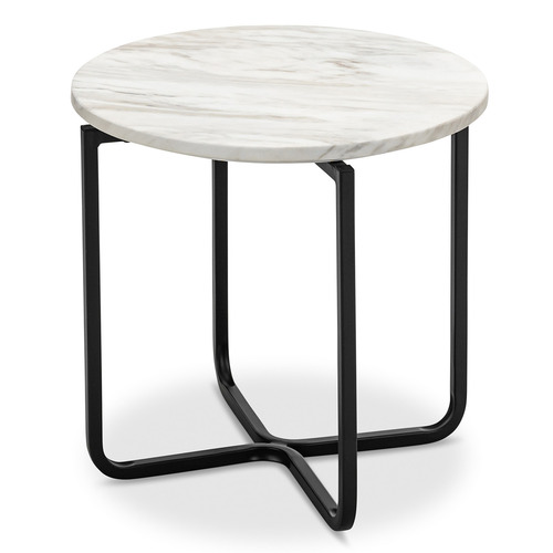 Orly Ivory Marble Side Table