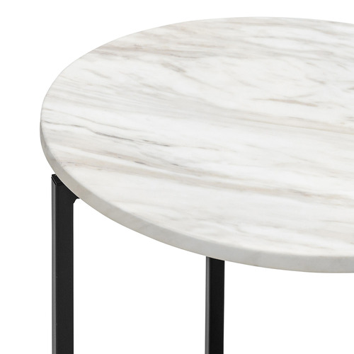 Orly Ivory Marble Side Table