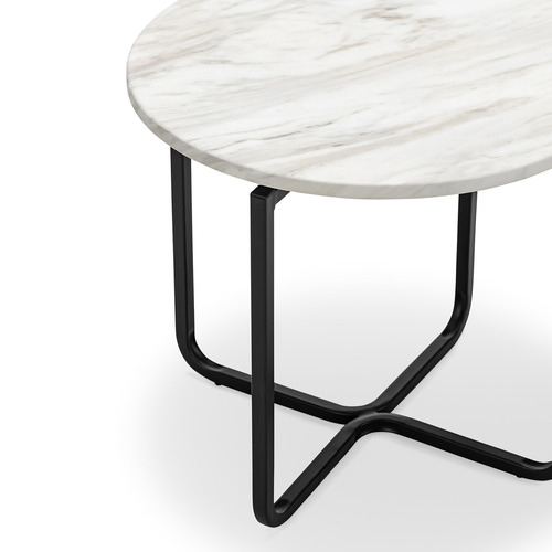 Orly Ivory Marble Side Table