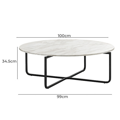 Orly Ivory Marble Coffee Table