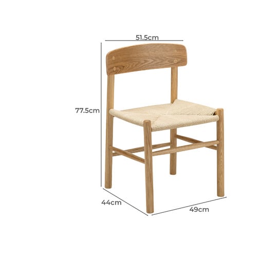 Griffin Solid Ash Wood Dining Chairs