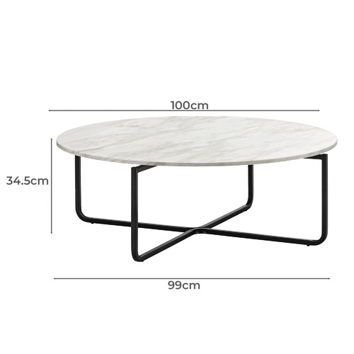 Orly Ivory Marble Coffee Table