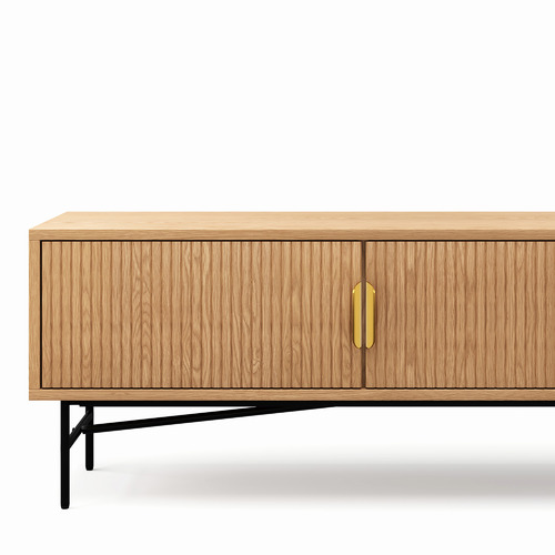 Tabitha 180cm Ripple Slatted Tv Unit