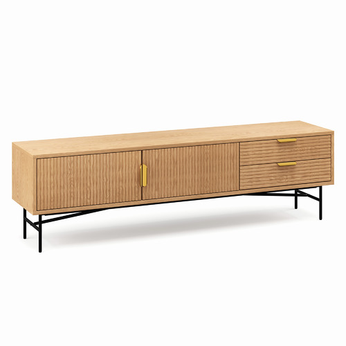 Tabitha 180cm Ripple Slatted Tv Unit