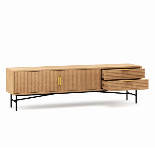 Tabitha 180cm Ripple Slatted Tv Unit
