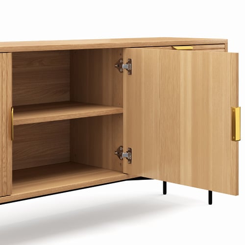 Tabitha 180cm Ripple Slatted Sideboard