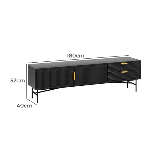 Tabitha 180cm Ripple Slatted Tv Unit