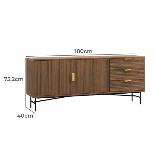 Tabitha 180cm Ripple Slatted Sideboard